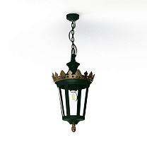 Louvre N° 1; one-piece clear glass E27 105W; Fir green