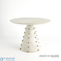 Spheres Center Table-White Burl-40 Dia Global Views стол