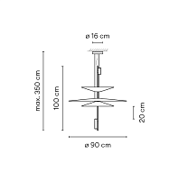 Flamingo,Pendant Gold 2700K,1-10V PUSH