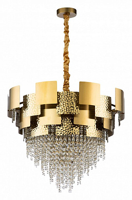 подвесной светильник с кольцевыми плафонами из латуни