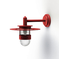 Kent N° 2; Clear glass E27 105W; Tomato red