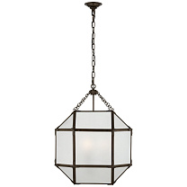 Morris Medium Lantern античный цинк с матовым стеклом