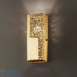 6793/A1 MM lampadari Forme настенный светильник с прямоугольным плафоном из перфорированного металла и золотистой отделкой