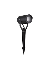 Dark Anthracite Aluminium & Clear Glass LED GU10 1x10 Watt 220-240 Volt Bulb Excluded IP54 D: 7 W: 12.5 H: 21 cm