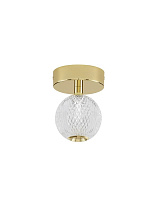 Gold Aluminium & Acrylic LED 6 Watt 220-240 Volt 246Lm 3200K IP20 D: 11 H: 16 cm