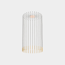 00-6668-14-27 Leds C4 Candle подвесной светильник с тридцатью цилиндрическими плафонами белого цвета