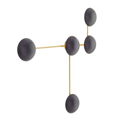 Бра Arteriors Glaze Sculptural, чёрная керамика и опаловое стекло
