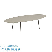 СТАНДАРТНЫЙ ОБЕДЕННЫЙ СТОЛ STYLETTO 320X140CM, АЛЮМИНИЕВЫЕ НОЖКИ, БРОНЗОВАЯ КЕРАМИЧЕСКАЯ СТОЛЕШНЯ, ЖЕМЧУЖНО-СЕРЫЙ Royal Botania