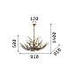 115504 Ideal Lux CHALET SP8 chandelier бежевый — фото 2