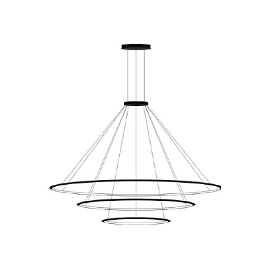 CF4H-00W9AZOU05 подвесной светильник Leds C4 Circular Outward 3 Rings (ø2000 ø1200 ø600) черный