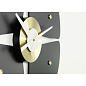 20126002 Petal Vitra Настенные часы с чёрным циферблатом и латунным декором в форме лепестков — фото 2