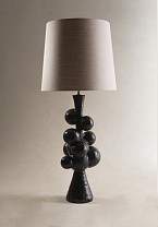 Obsidian shown with 18 Bongo in Natural Linen with Cream Card lining