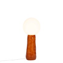 Kokeshi Medium, белое матированное стекло, терракотовое керамическое основание
