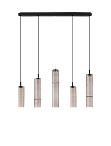 Triac Dimmable Mocha Brown Glass Matt Black Metal Base LED 18Watt 220-240Volt 1080Lm IP20 3000K L:94 W:8 H:75-255 cm