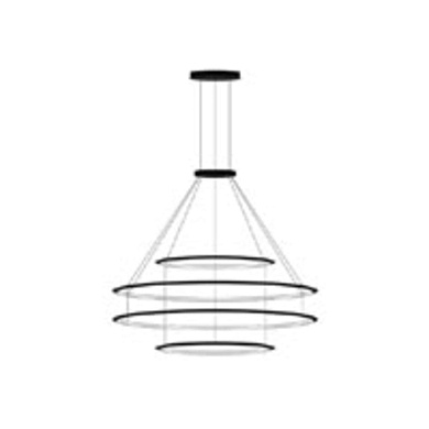 CD4J-00X9AZDU05 подвесной светильник Leds C4 Circular Inward 4 Rings (ø600 ø1200 ø1200 ø600) черный