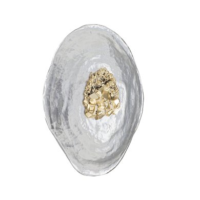 Бра Arteriors Nome, серебряное стекло и латунная смола