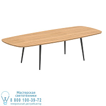 СТАНДАРТНЫЙ ОБЕДЕННЫЙ СТОЛ STYLETTO 300X120CM, АЛЮМИНИЕВЫЕ НОЖКИ, АНТРАЦИТОВАЯ СТОЛЕШНЯЯ ИЗ ТИКА Royal Botania