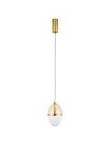 Opal & Cognac Glass Gold Metal Base LED 20 Watt 220-240 Volt 1200Lm 3000K IP20 D:15 H:120cm