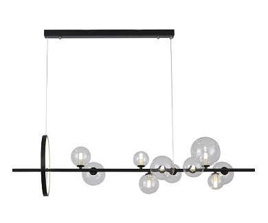 Люстра Kink Light Иона черный, плафоны прозрачные 07608-10A,19