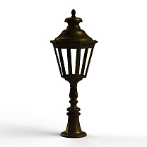 Louis XIII N° 9; Clear glass Built-in LED 2700°K warm white 13W; Gold patina