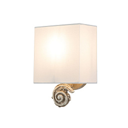FB-SWIRL-1S-W Flambeau Swirl настенное бра с текстильным прямоугольным абажуром и декоративным спиральным основанием