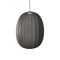 KWH65 BL LED Knit-Wit Made By Hand Подвесной светильник с овальным текстильным абажуром чёрного цвета — фото 1
