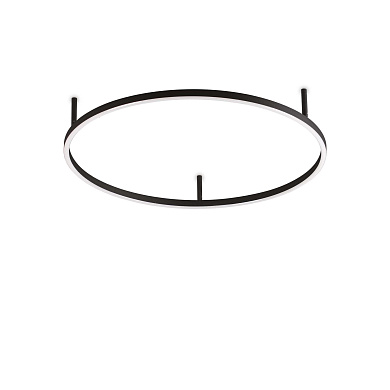 потолочный светильник с черным кольцевым рассеивателем