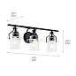 Everett 34" 3 Light Vanity Light in Black настенный светильник 55079BK Kichler — фото 9