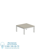 TABOELA НИЗКИЙ СТОЛИК 80X80CM + КЕРАМИЧЕСКАЯ СТОЛЕШНИЦА ЖЕМЧУЖНО-СЕРЫЙ Royal Botania