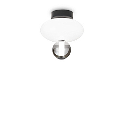 314228 Ideal lux Lumiere потолочный двухламповый светильник с белыми овальными плафонами