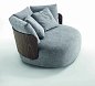 Кресло Calin XL Porada широкое с ореховой спинкой CALIN-XL-L0N0AC-TAMMYOS10 — фото 2