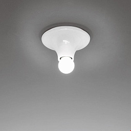 A048120 Artemide Teti настенно-потолочный светильник с открытой лампой и компактным круглым основанием