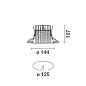 N003 Reflex iGuzzini Fixed circular recessed luminaire - Ø125 mm - warm white - wide flood optic - UGR<19