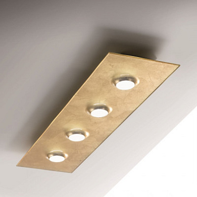 02005XXDHXPFO Elesi luce Pois PL 4L Rect LED прямоугольный потолочный светильник золото