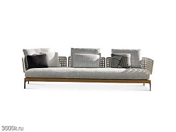 Patio teak 3-местный садовый диван из тикового дерева Minotti