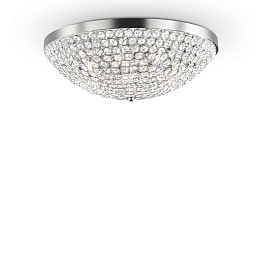 059129 Ideal lux Orion потолочный светильник с полусферическим рассеивателем из кристаллов