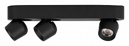 10320/3 Black Loft It Quiet потолочный светильник с тремя поворотными цилиндрами чёрного цвета