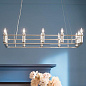 Rosalind 45.25" 12 Light Linear Chandelier Polished Nickel люстра 52492PN Kichler