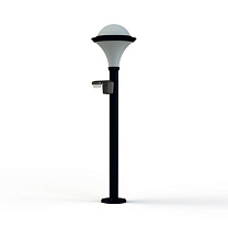 Dallas N° 8; Opal polycarbonate E27 75W Detector; Steel blue