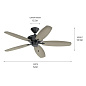 52" Renew Fan Satin Black люстра-вентилятор 330160SBK Kichler — фото 7