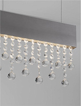 Triac Dimmable Brushed Titanium Black Aluminium & Crystal LED 20Watt 220-240Volt 1049Lm IP20 3500K L:40 W:7 H:120 cm