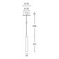 Подвесной светильник Tubo Aldo Bernardi, Ø40 мм, MULTIBOX, кабель, A16+B22, медь кованая 1MBT40/CM/A16B22 — фото 1