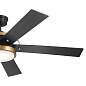 56" Salvo 5 Blade LED Indoor Ceiling Fan Satin Black люстра-вентилятор 330045SBK Kichler — фото 9
