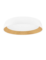 Triac Dimmable Sandy Black & Wood Color Aluminium Metal & Acrylic LED 50Watt 220-240Volt 4201Lm IP20 3000K D:60 H:12 cm