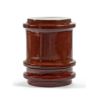 B4624001-317 Pawn Serax Столик малый красный с фактурным основанием