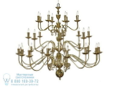 FLEMISH CHANDELIER 16+8+8 ARM Люстра прямого света ручной работы Mullan Lighting MLF019ANTBRS