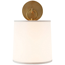 French Cuff Sconce мягкая латунь с шелковым абажуром