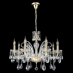 MONICA SP8 GOLD Crystal Lux Monica люстра с хрустальными элементами и металлическим каркасом