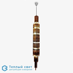 CL460-160-CLEAR Bella Figura Alto подвесная люстра с вертикальными стеклянными секциями и металлическим основанием