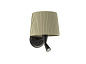 64309-37 SAMBA BLACK READER WALL LAMP RIBBONED LAMPSHADE E2 настенный светильник Faro barcelona